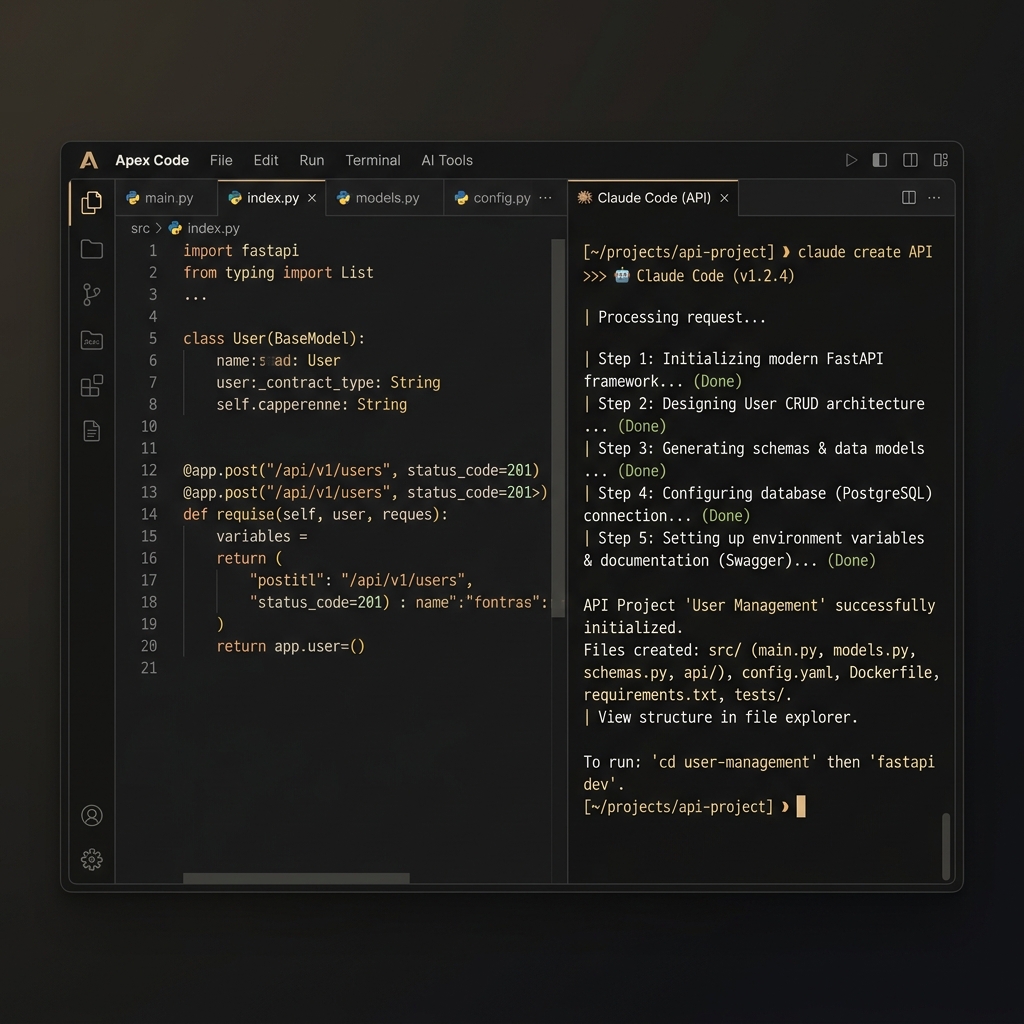 Visualização do Claude no VSCode e Terminal